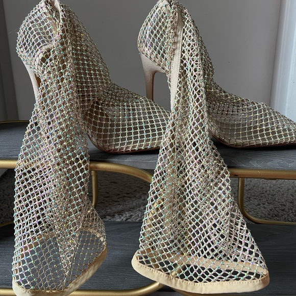 Nude Rhinestone boots - Picture 4 of 5